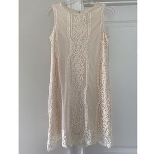 Nordstrom Ivory Lace Shift Wedding Party Dress